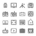 Thin Line Icon Set for Business Applications Featuring Minimalist Designs for Corporate and Professional Use Royalty Free Stock Photo