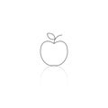 Thin line icons for apple,fruit,shadow,vector,illustrations