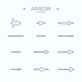 Line Arrow icon set. Line icons collection. Modern vector symbols. Royalty Free Stock Photo