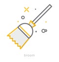 Thin line icons, Broom