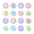 Thin Line Icons For Business and Finance