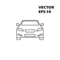 Thin line icons for car front,transportation,vector illustrations Royalty Free Stock Photo