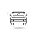 Thin line icons for car front,vector illustrations Royalty Free Stock Photo