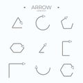 Line Arrow icon set. Line icons collection. Modern vector symbols. Royalty Free Stock Photo