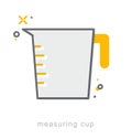 Thin line icons, Measuring cup