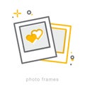 Thin line icons, Photo frames