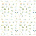 Thin line icons set of sport, summer olympic games. Royalty Free Stock Photo