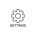 Thin line icons for settings,vector illustrations