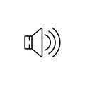 Thin line icons for Speaker,vector illustrations Royalty Free Stock Photo
