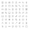 Thin Line Icons For Technology, Industry and Science Royalty Free Stock Photo