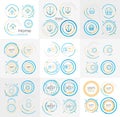 Thin line neat design large logo collection Royalty Free Stock Photo