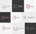 Thin line neat design logo collection Royalty Free Stock Photo