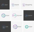 Thin line neat design logo collection Royalty Free Stock Photo