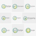 Thin line neat design logo collection Royalty Free Stock Photo