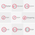 Thin line neat design logo collection Royalty Free Stock Photo