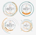 Thin line neat logo set, premium quality stamps Royalty Free Stock Photo