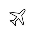 Thin line plane icon Royalty Free Stock Photo