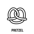 Thin line pretzel icon.