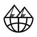 Thin line pyramid icon