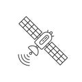 thin line satellite icon like global internet