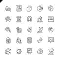 Thin line science, scientific activityelements icons set for website and mobile site and apps. Outline icons design.