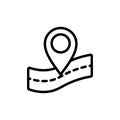 Thin line search, pin point, location icon