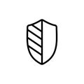 Thin line security shield icon