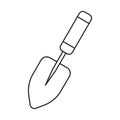 Thin line shovel icon