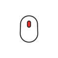Thin line simple black scroll icon Royalty Free Stock Photo