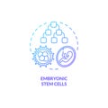 Thin line simple gradient embryonic stem cells icon concept Royalty Free Stock Photo