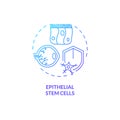 Thin line simple gradient epithelial stem cells icon concept Royalty Free Stock Photo