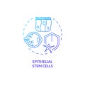 Thin line simple gradient epithelial stem cells icon concept Royalty Free Stock Photo