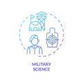 Thin line simple gradient military science icon concept