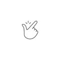 Thin line snap finger like easy logo. concept of female or male make flicking fingers and popular gesturing. linear