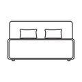 Thin line sofa icon