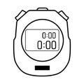 Thin line stopwatch icon