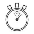 Thin line stopwatch icon