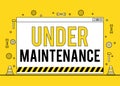 Under maintenance message banner