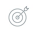 Thin line target, advantage icon