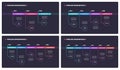 Thin line timeline minimal infographic concepts with 3 4 5 and 6