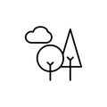 Thin line trees icon