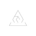 Thin line triangular maze icon