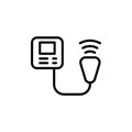 Thin line ultrasound icon