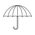 Thin line umbrella icon