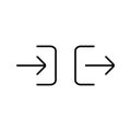 Thin line upload, download icon