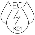 Thin line vector icon of the Water Electrical Conductivity EC K0.1 calibration