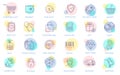 Thin line vector online store sopping icon set. Royalty Free Stock Photo