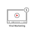 Thin line video player like viral marketing