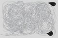Thin line wavy abstract vector background. Curve wave seamless pattern Royalty Free Stock Photo