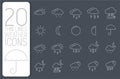 Thin line weather set icons concept. Vector illustration design